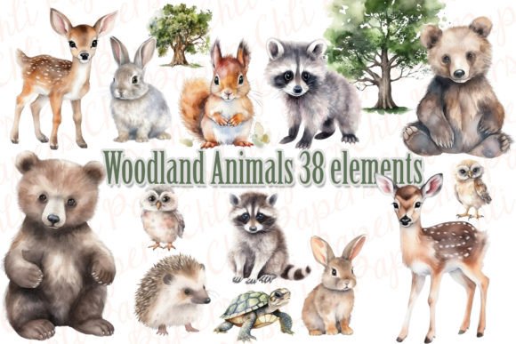 Download Woodland Animals,Watercolor Animals Png - Woodland animals Collection