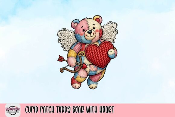 Download Cupid Patch Teddy Bear with Heart - Premium Resources