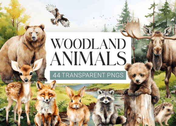 Download Watercolor Woodland Animals Clipart - Woodland animals Collection