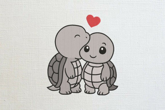 Download Sweet Kissing Turtle Couple - Premium Resources